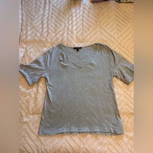 Ralph Lauren Heather Gray V-Neck Tee